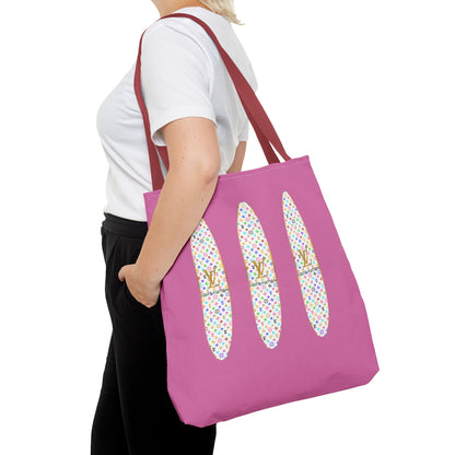 Designer Rainbow Surf Tote Bag