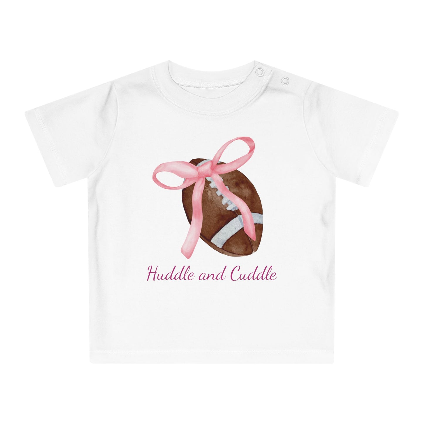 Huddle and Cuddle Football Baby Tee