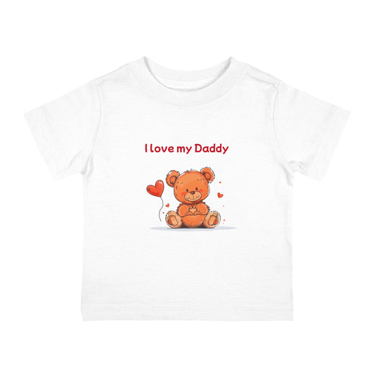 Beary Hand Heart I Love My Daddy Hand Heart Infant Tee