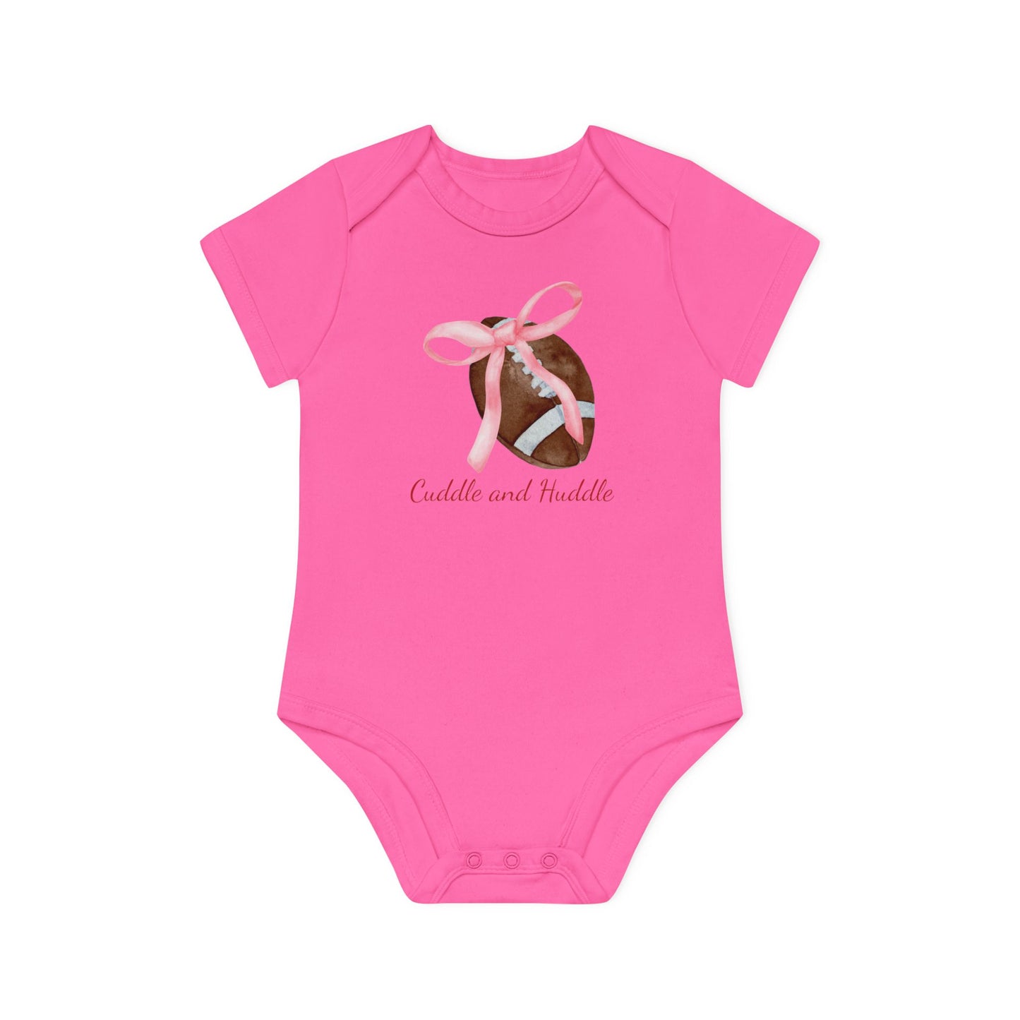 Cuddle and Huddle Football Baby Onesie