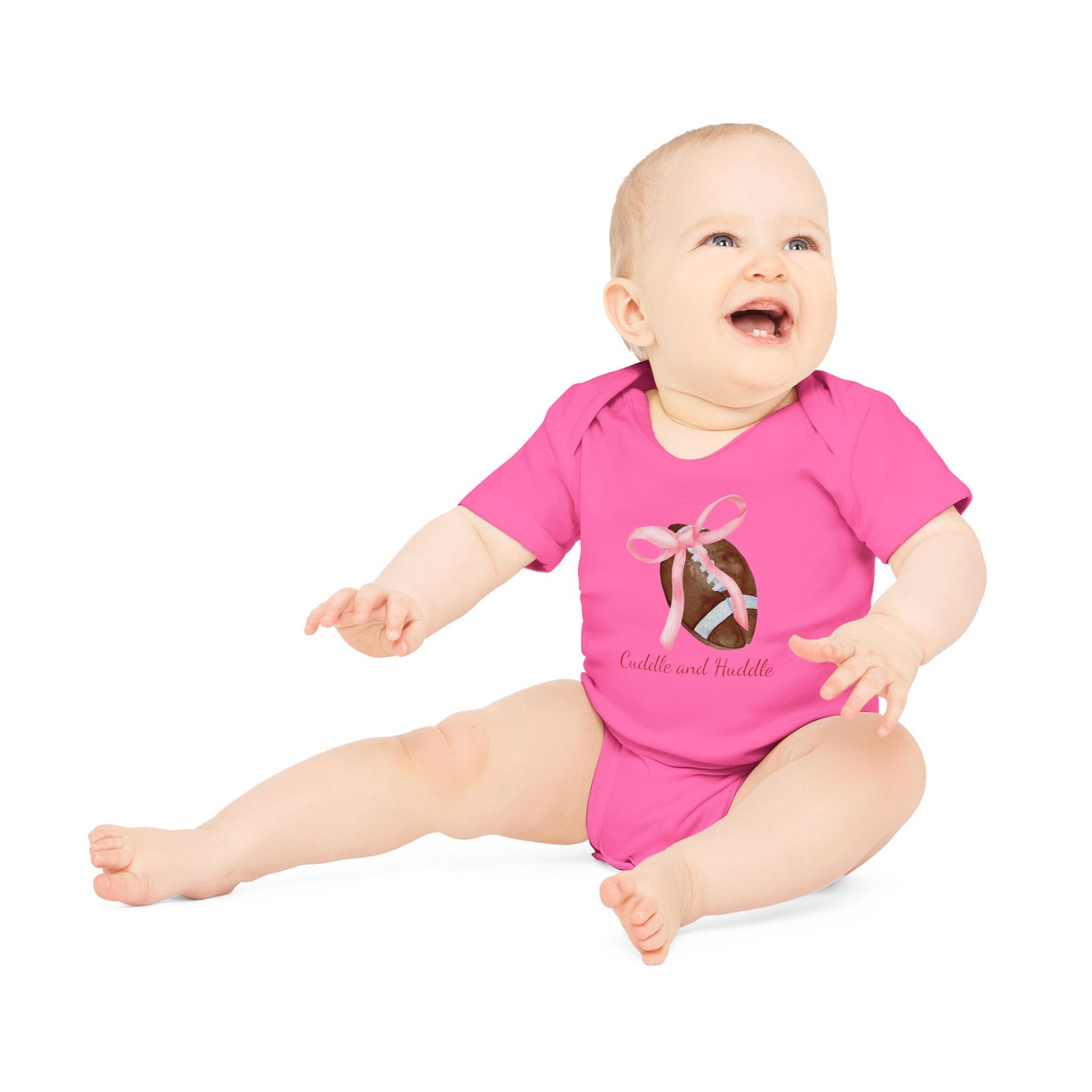 Cuddle and Huddle Football Baby Onesie