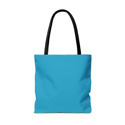 Designer Blue and Gold Surf Board Tote Bag