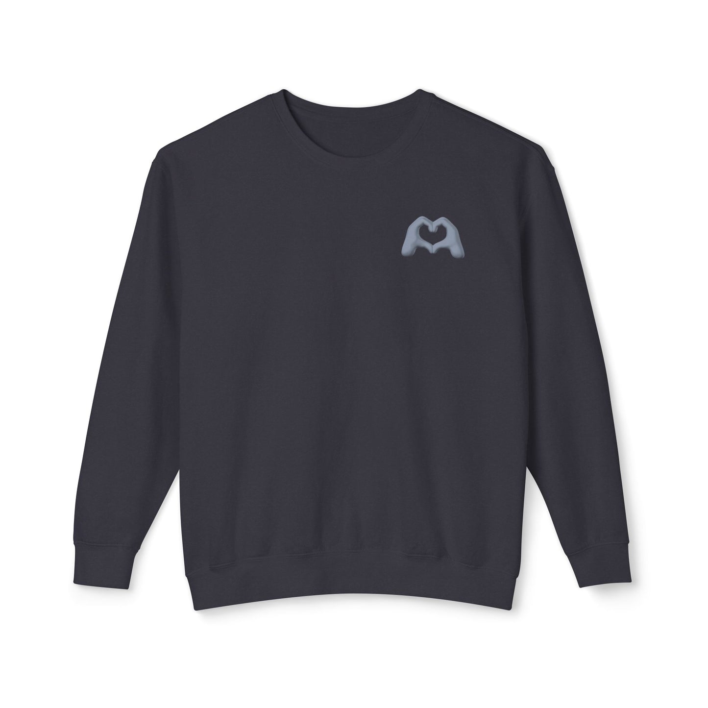 Silver Hand Heart Unisex Crewneck Sweatshirt