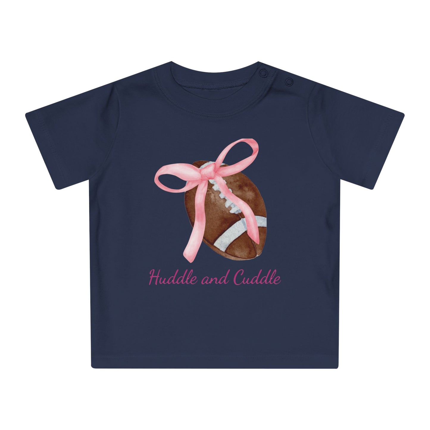 Huddle and Cuddle Football Baby Tee