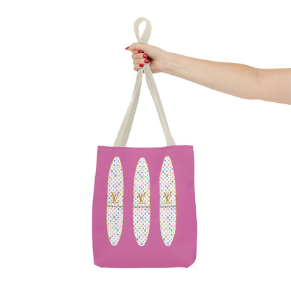 Designer Rainbow Surf Tote Bag