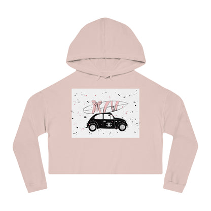 Designer VW Surfboard Cropped Hoodie