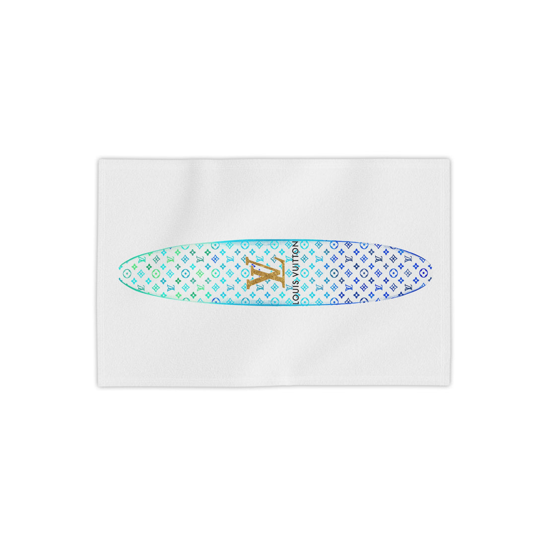 Designer Glam Turquoise and Navy Beach Towel