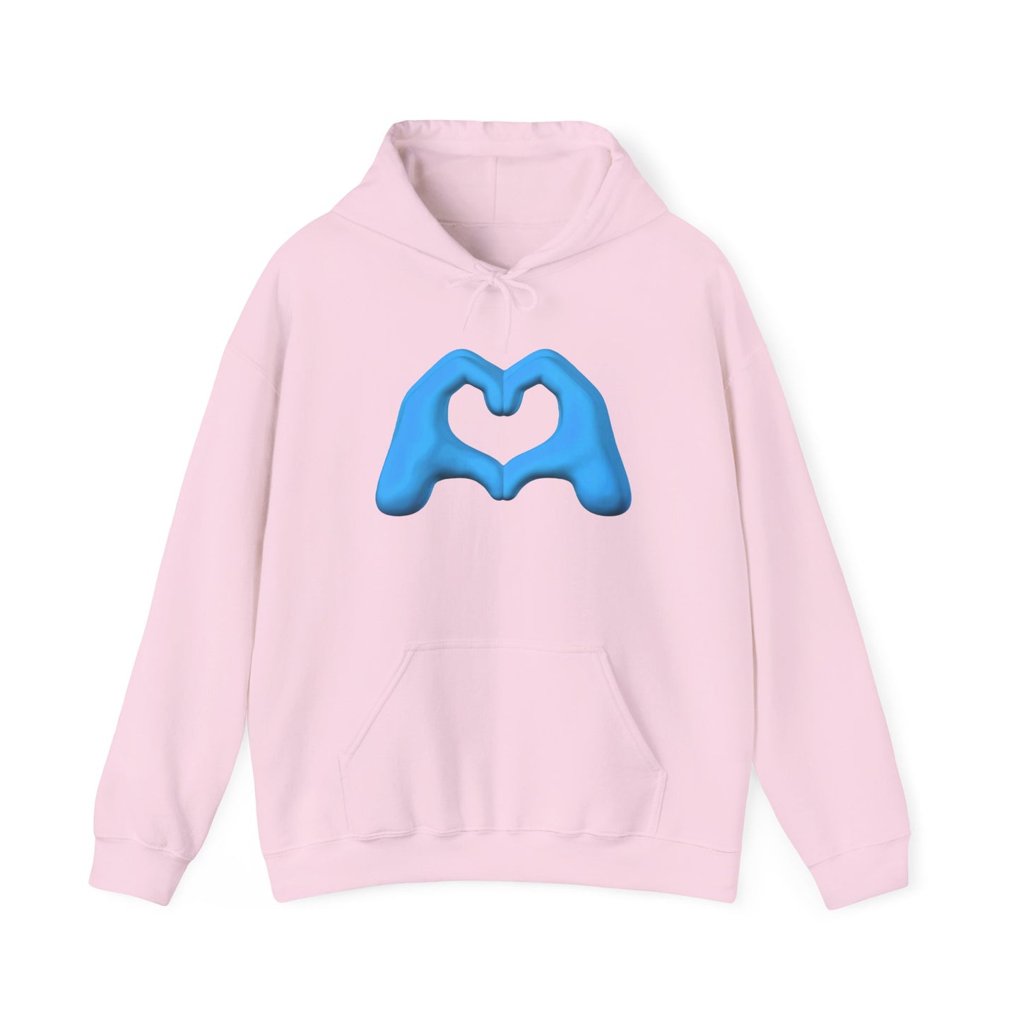 Blue Hand Heart Hoodie - Unisex Sweatshirt