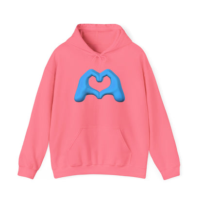 Blue Hand Heart Hoodie - Unisex Sweatshirt