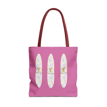 Designer Rainbow Surf Tote Bag