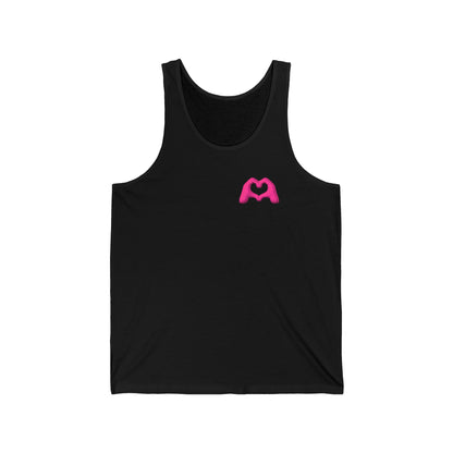 Pink Hand Heart Unisex Jersey Tank