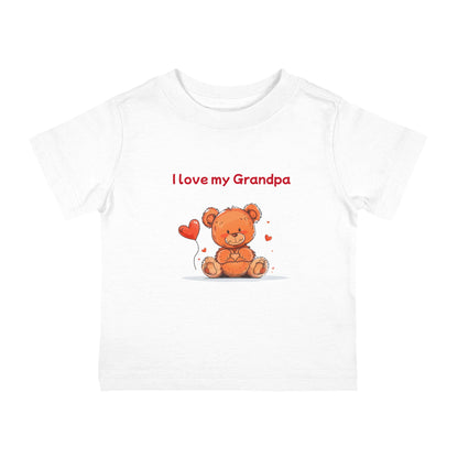 Beary Hand Heart I Love My Grandpa Hand Heart Infant Tee