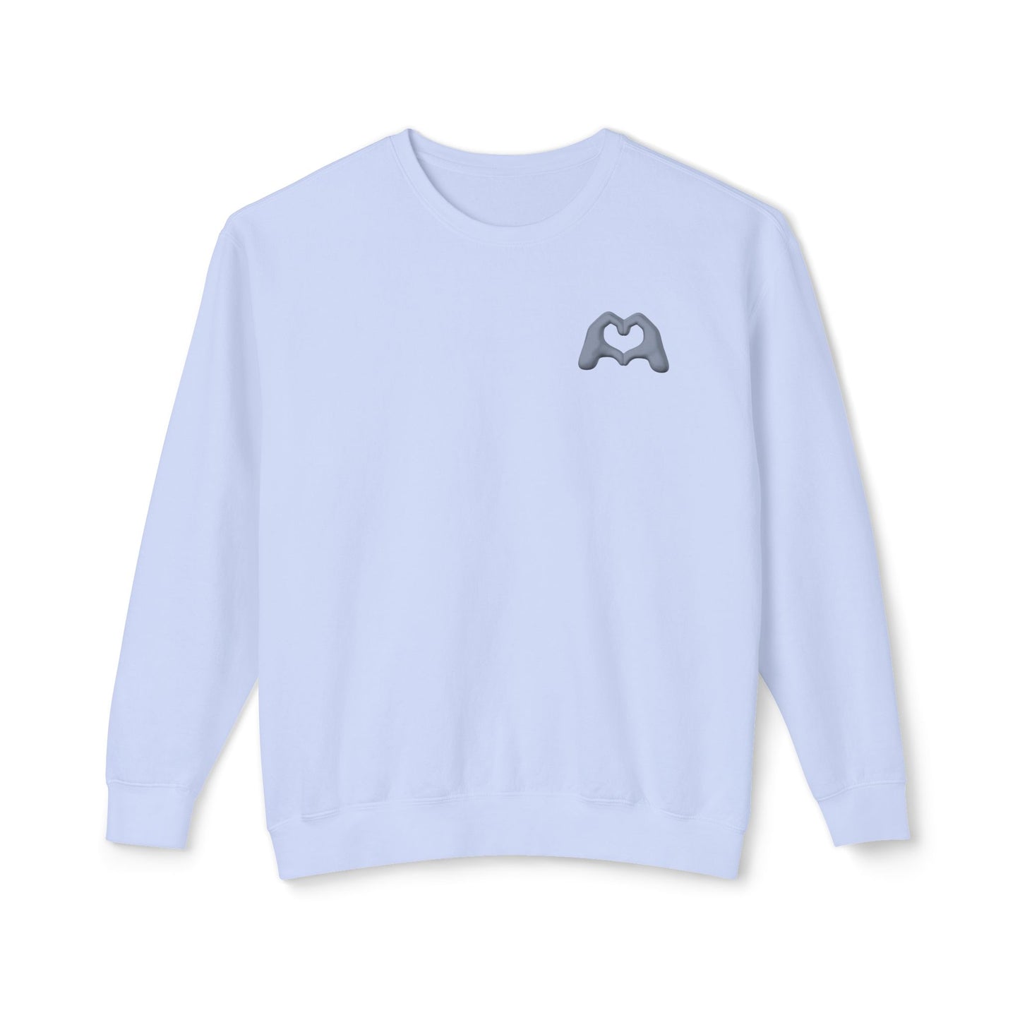 Silver Hand Heart Unisex Crewneck Sweatshirt