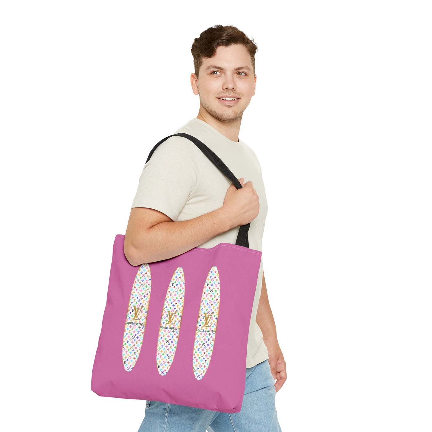 Designer Rainbow Surf Tote Bag