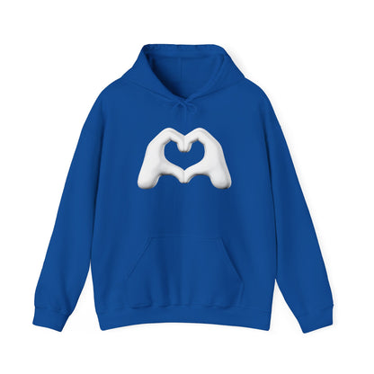 White Hand Heart Hoodie - Unisex Sweatshirt