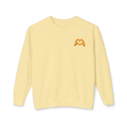 Gold Hand Heart Unisex Crewneck Sweatshirt