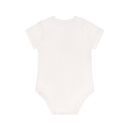 Beary Hand Heart I LOVE DADDY Baby Organic Onesie