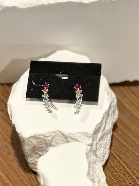 Multi Color Gemstone Earrings