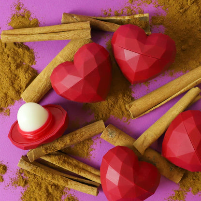 Red Heart Lip Balm 100% Natural CINNAMON