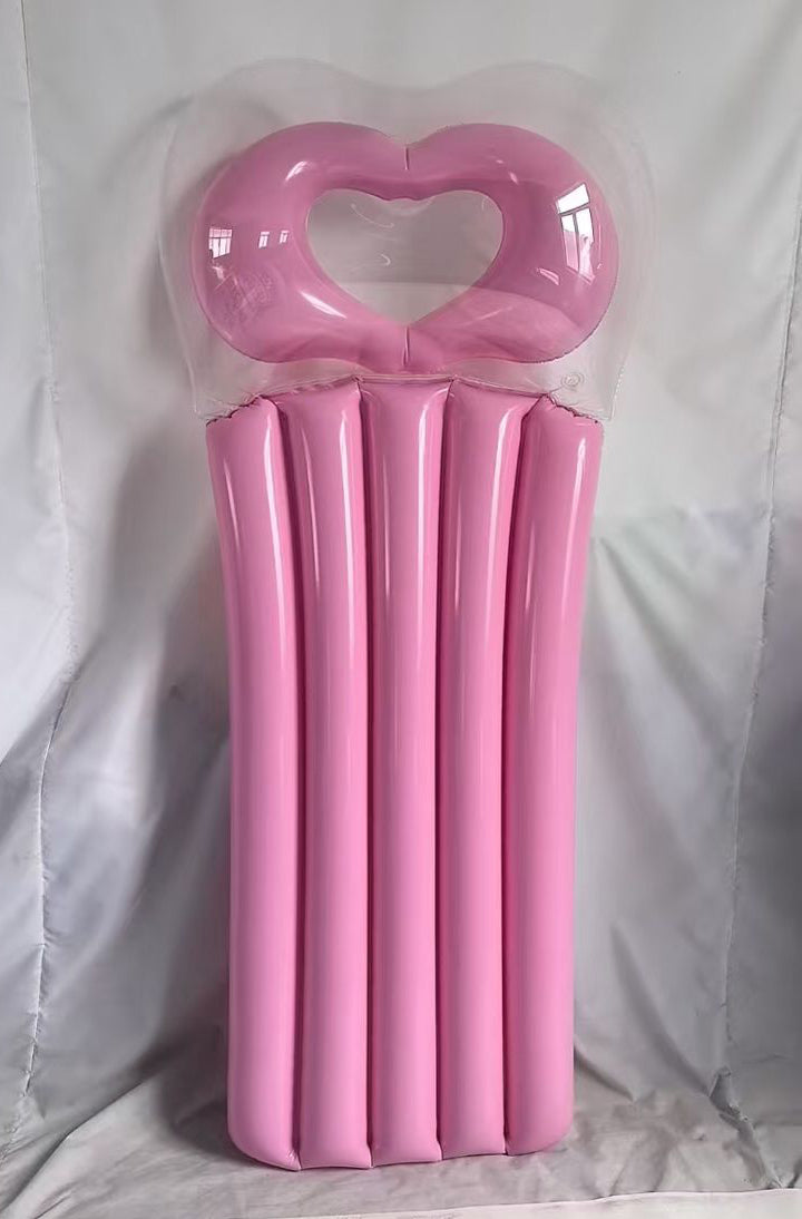 Clear Pillow Hand Heart Float - Light Pink