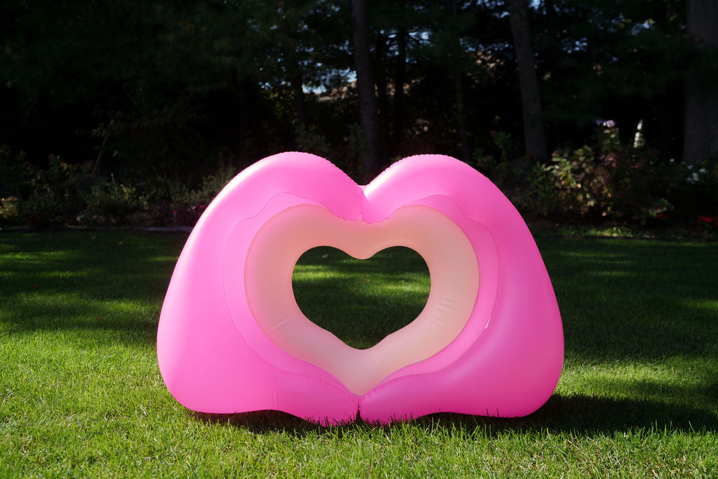 Pretty in Pink Hand Heart Pool Float